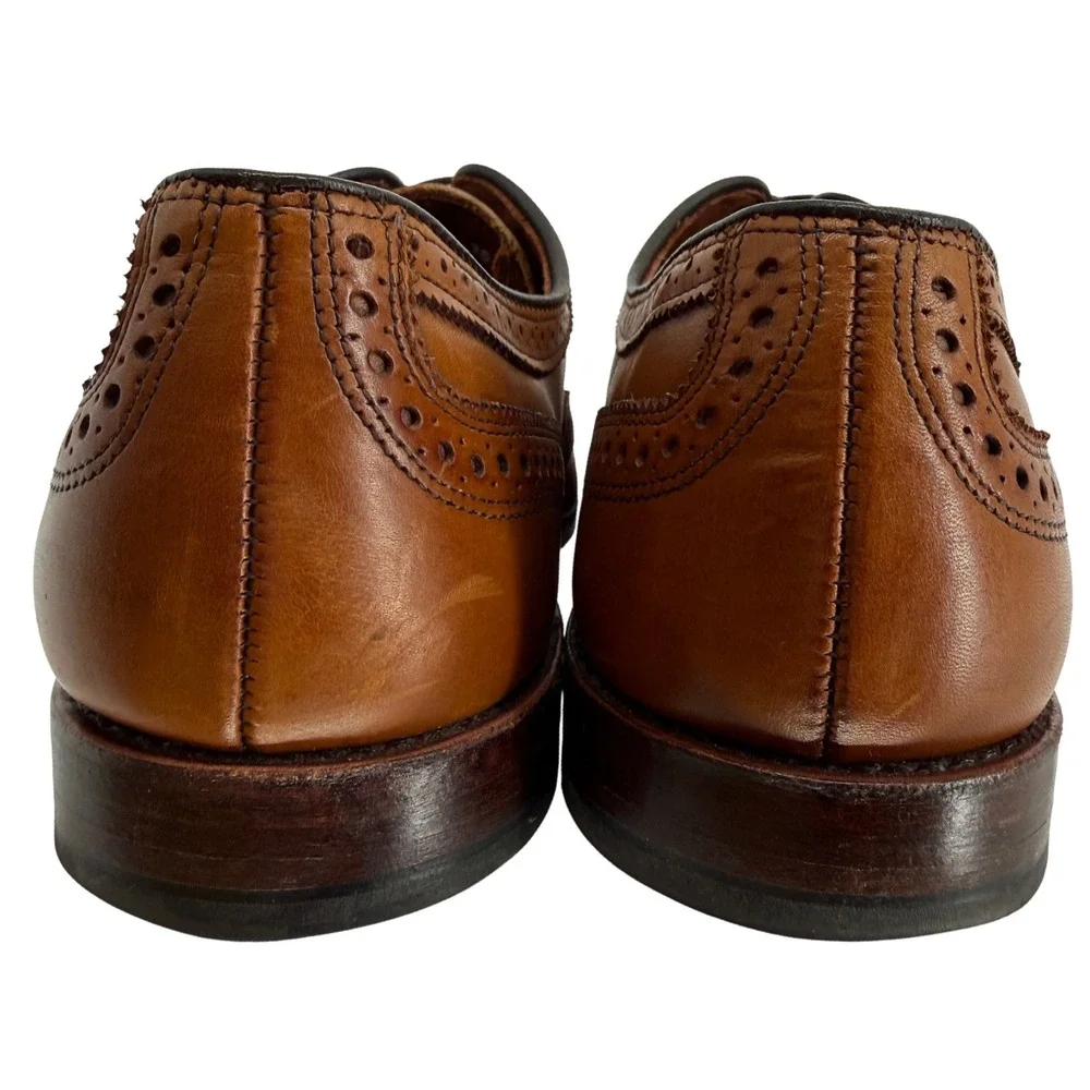 Allen Edmonds Strand Size 11 3E Wide Brown Leather Brogue Oxford Matching Belt